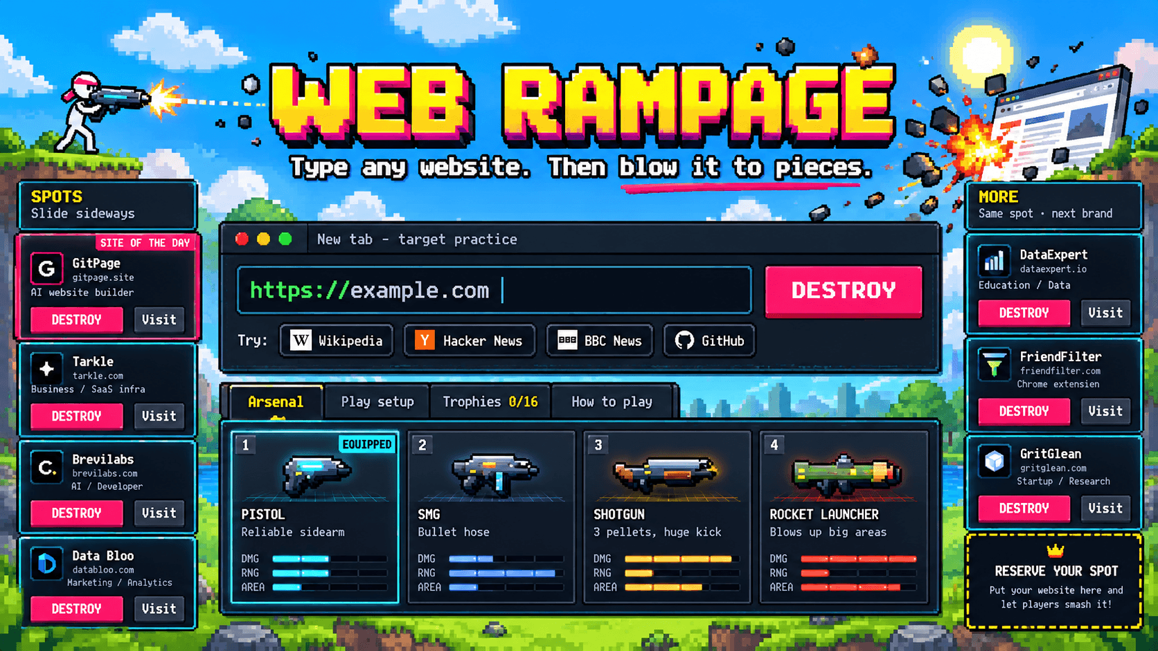 Web Rampage preview
